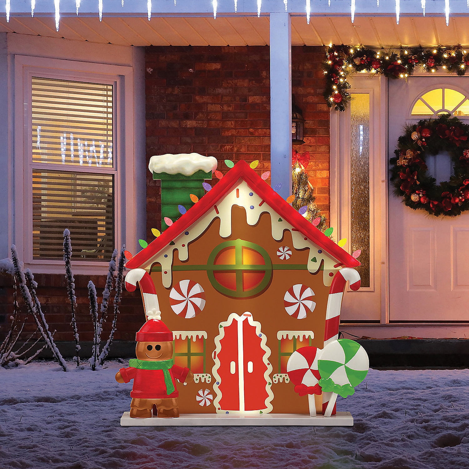 Mr. Christmas® Blow Mold Gingerbread House Outdoor Decoration, Home