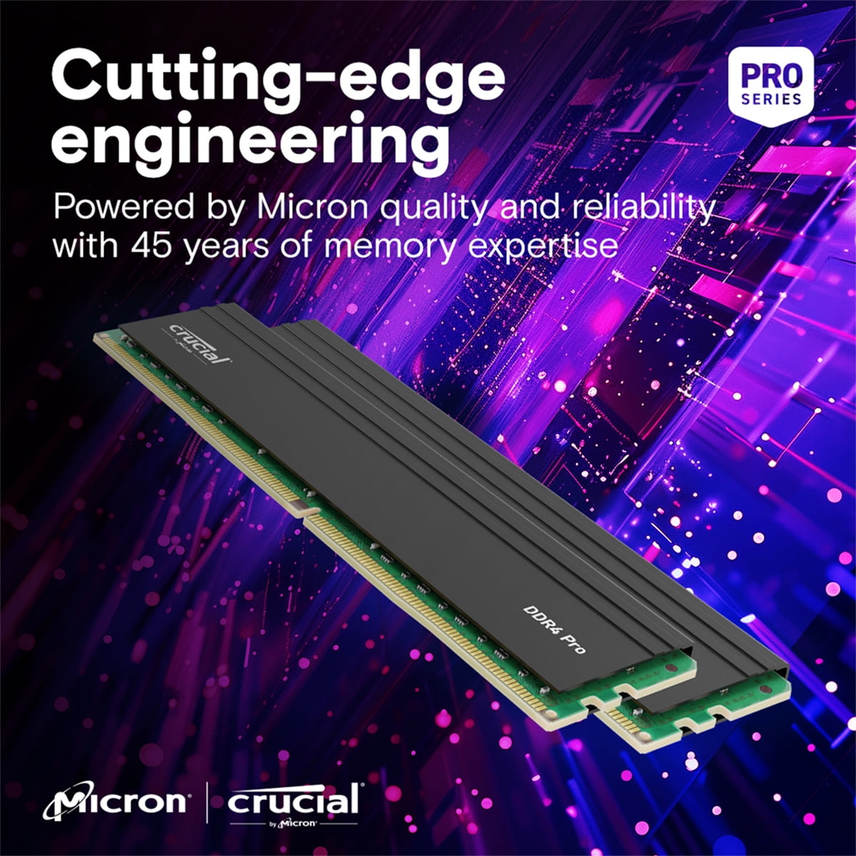 Crucial Pro 64GB DDR4 3200 PC4 25600 Gaming Desktop Memory