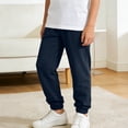 thumbnail image 2 of hoksml Boys Cotton Jogger Pants, Kids Elastic Waist Pull-On Pants, Casual Solid Color Summer Pant, 2 of 8