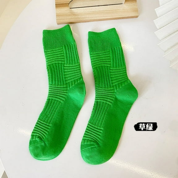 Zhuge 10 pairs of Women’s Cotton Crew Socks, Thin, Soft & Breathable Dress Socks, Above-Ankle Style for Business, Casual & Athletic Wear (Green）