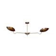 thumbnail image 6 of 3 Light Curved Shades Pendant Mid Century Modern Raw Brass Sputnik chandelier light Fixture, 6 of 6