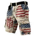 thumbnail image 5 of xfsWaSs 4th of July Shorts for Men Casual Cargo Shorts American Flag Patriotic Print Summer Stretch Lightweight Outdoor Hiking Cargo Shorts Versatile Shorts, 5 of 5
