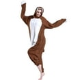 thumbnail image 4 of DOITNOW Pyjama Paresseux Unisexe Combinaison Adulte Costumes Cosplay Animal (TG, Marron), 4 of 4