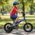 thumbnail image 2 of Costway Kids Bike, 12 Inch Bicycle for Children with Removable Training Wheels, Dual Brakes Blue, 2 of 10
