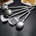 thumbnail image 3 of PinesC Ensemble d'Ustensiles de Cuisine 5 Pcs, Ensemble de Batterie de Cuisine en Acier Inoxydable, Gadgets de Cuisine Résistants à la Chaleur Incluent Cuillère à Soupe, Cuillère à Riz, Spatule Solide, Spatule Fendue et Passoire (Argent), 3 of 5