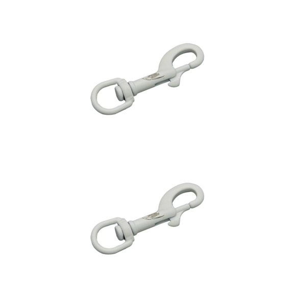 Naiovety Gancho de doble extremo, perno de ojo giratorio de alta resistencia, gancho de buceo a presión, accesorios de seguridad BCD, equipo de Blanco 2Conjunto
