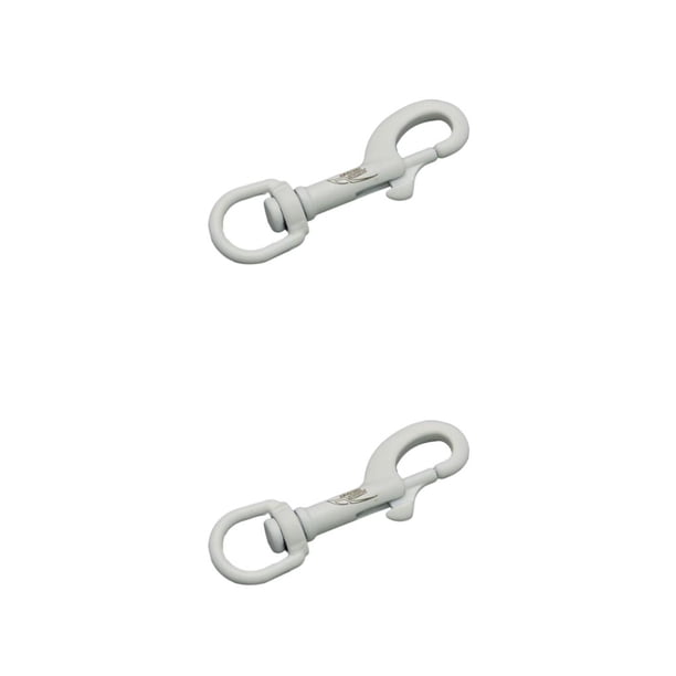 Naiovety Gancho de doble extremo, perno de ojo giratorio de alta resistencia, gancho de buceo a presión, accesorios de seguridad BCD, equipo de Blanco 2Conjunto