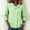 Green, variant on Womens T Shirt Plaid Asymmetrical Peter Pan Collar 3/4 Sleeve Casual Regular Fit Blouses Summer Vacation Beach Trendy Travel Tees