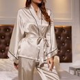 thumbnail image 5 of Azrian Womens Pajamas Clearance,Women's Home Clothes Women's Winter Pants With Long Sleeves Pajama Suit S Size,Khaki on Sale, 5 of 5