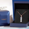 thumbnail image 5 of Gem Stone King 1.54 Ct Round Sky Blue Topaz and Diamond 18K Rose Gold Plated Silver Pendant, 5 of 6