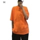 thumbnail image 1 of Camiseta de mujer manga corta, cuello redondo, color sólido, camiseta informal, naranja, M Eigraketly AP001185-37B, 1 of 7