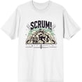 thumbnail image 3 of Rugby Scrum! Adult White Crew Neck Short Sleeve Tee-Large, 3 of 4