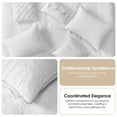 thumbnail image 5 of Nanshing Slavia 7 Piece Leaves Comforter Set , White , King Size , Jacquard, 5 of 7