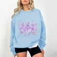 thumbnail image 2 of VKOYWKM Women Oversized Sweatshirt Halloween Ghost Graphic Sweatshirt Crewneck Long Sleeve Fall Pullover Party Tops Oversized Sweatshirts, 2 of 5