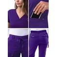 thumbnail image 5 of Adar Pro Everyday Expert Scrub Set For Women - Curved V-Neck Scrub Top & Tapered Drawstring Scrub Pants, 5 of 7