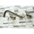 thumbnail image 2 of Kingston Brass KS8058NX Hamilton Two-Handle Wall Mount Roman Tub Faucet, Brushed Nickel, 2 of 7