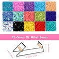 thumbnail image 2 of EASTIN Bead Loom Kit Complete Metal Bead Loom Tool Kit with 15 Colors Seed Beads Scissors Crystal Thread Stainless Steel Weaving Beading Set DIY Beading Loom Kits, 2 of 7