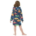 thumbnail image 4 of FORMRS Niños Bathrobe Unisex Hooded Robe Soft Plush Pajamas Sleepwear, Size 2-3T, Rainbow Space Cat, 4 of 7