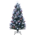 thumbnail image 1 of Gymax 6 FT Flocked Christmas Tree Artificial Xmas Tree w/220 Branch Tips &Pine Needles, 1 of 10