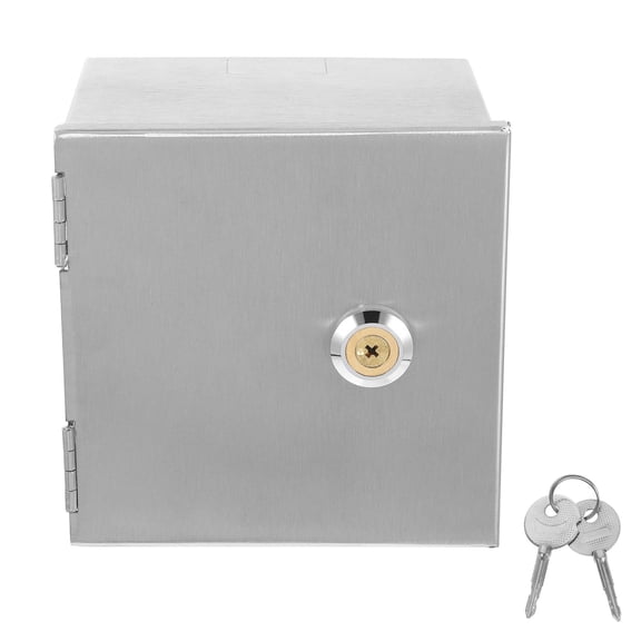 HEMOTON Stainless Steel Electrical Box with Lock, Wall Mounted Outdoor Receptacle Protector for Electric Vehicle Socket Cover