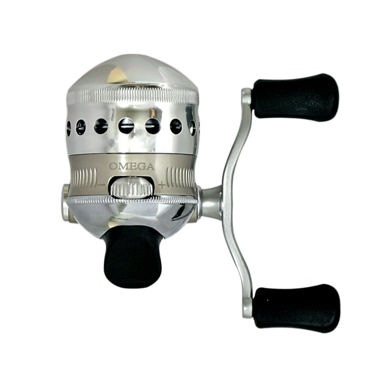 Zebco Omega Spincast Fishing Reel, Size 20 Reel, Changeable Right or  Left-Hand Retrieve, Pre-Spooled with 6-Pound Zebco Fishing Line, Aluminum  and Double Anodized Front Cover, Silver 