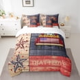 thumbnail image 3 of Homewish Rustic Lodge Cabin Twin Bedding Sets 7-Piece for Teens, Farmhouse Truck Bedding Comforter Set, Vintage Texas Stars Reversible Sheet Sets, Super Cozy Room Decor, 3 of 8