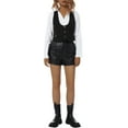 thumbnail image 1 of goowrom Women Irregular Short Vest, Adults Button-down Solid Color U-shaped Neck Cardigan, 1 of 9