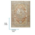 thumbnail image 3 of Livabliss Bodrum Vintage Indoor/Outdoor Area Rug,8'10" x 12',Aqua/Rust, 3 of 8
