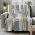 thumbnail image 2 of Yellow Gray Blanket Soft Cozy Warm Throw Blanket for Couch, Plush Fuzzy Flannel Fleece Blankets for Sofa, Rustic Vintage Shabby Mottled Wood Grain Bed Blankets Lightweight Gifts for Women, 50"x60", 2 of 9