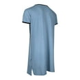 thumbnail image 6 of Abomasnow Men's Big & Tall Nightshirt Short Sleeve V Neck Nightgown Comfy High Low Hem Henley Sleepshirt with Pockets, 6 of 6