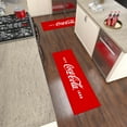 thumbnail image 3 of Ottomanson Coca-Cola Logo Machine Washable Non-Slip Rubberback 2x5 Runner Rug, 20"x 59", Red, 3 of 7