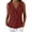 Red, variant on cocolona Womens Summer Linen Tank Tops V Neck Sleeveless Tie Front Ruffle Button Shirts Trendy Casual Pleated Solid Color Blouses