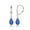 Colorname Misc: Navy Blue / White Gold, variant on 14k White Gold Tear-Crystal Leverback Earrings (6mm X 28mm) (17 Colors) (navy-blue/White Gold) Stud Earring for Women