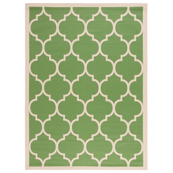 Safavieh Courtyard Alyssa Geometric Indoor/Outdoor Area Rug, Green/Beige, 8' x 11'