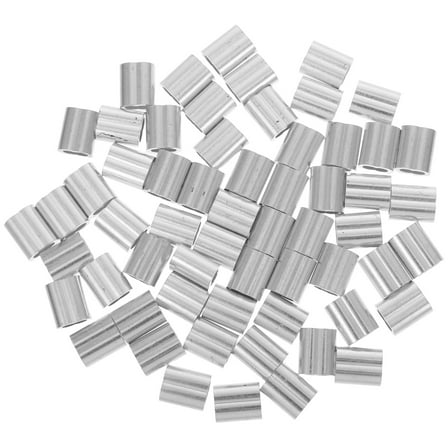 Masteelf  60 PCS The Wire Steel Cable Pressed Aluminum Clip