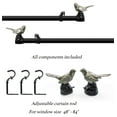 thumbnail image 4 of MERIVILLE 1" Single Curtain Rod Set, Adjustable 48-84 Inches, Bird Finials, Pewter, 4 of 5