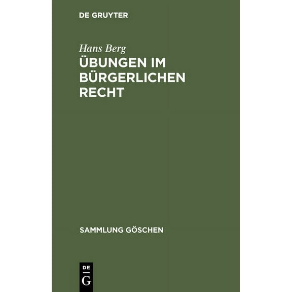 Sammlung GÃ¶schen Ãbungen im bÃ¼rgerlichen Recht, Book 2852, (Hardcover)