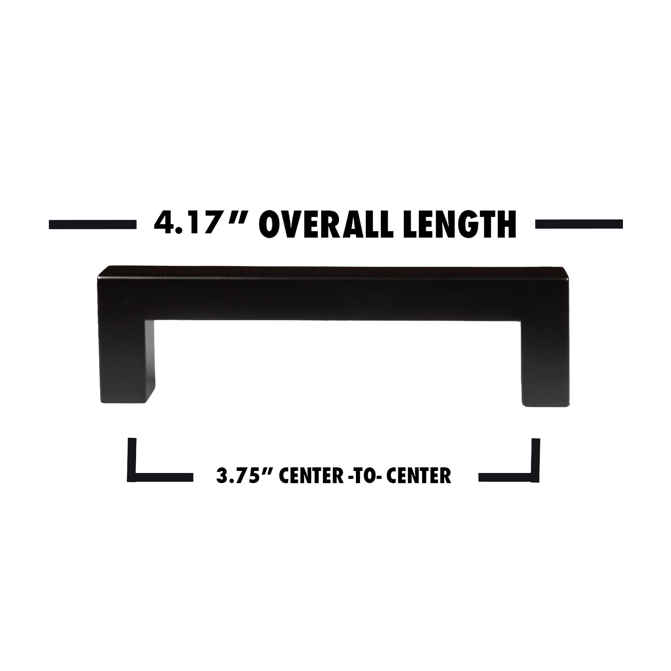 Würth Matte Black Square Pull 3.75", 10 pack
