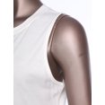 thumbnail image 6 of Yartina Women's Round Neck Sleeveless Split Hem Vest Tops Loose Fit Tee Shirt Gym Workout Tank Tops White S, 6 of 9