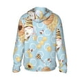 thumbnail image 3 of Sigee Cute Gnome Bee Collects Honey Print UPF50+ Men's Sun Protection Hoodie Shirt SPF UV Shirt Long Sleeve Fishing Outdoor Lightweight, S-3XL, 3 of 9