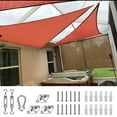 thumbnail image 5 of Quictent 185G HDPE 98% Uv-blocked 18x18x18 ft Triangle Sun Sail Shade Canopy Top Outdoor Cover Patio Garden with Free Carry Bag Red, 5 of 5