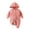 Pink, variant on Odeerbi Baby Bodysuit Layette Onesie for Toddler Boys Girls Color Cute Knitting Winter Thick Keep Warm Hoodie Jumpsuit Romper Pink