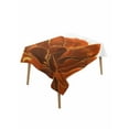 thumbnail image 2 of Burnt Orange Tablecloth Rectangle Table Cloth 60x102, Waterproof Tablecloth Outdoor Table Cloth, Sparkle Gold Stained Floral Flower Art Washable Table Cover for Kitchen Dinning Party, 2 of 8