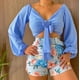 thumbnail image 1 of Puntoco Mujeres Moda Sexy Verano Casual Con Cordones V-Cuello Top Camisa Impreso Pantalones Cortos Conjunto De Dos Piezas Puntoco Puntoco-5339, 1 of 9