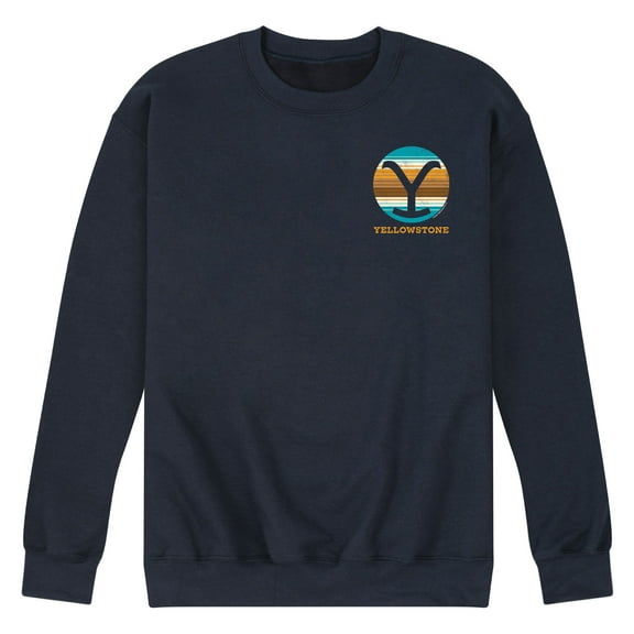 Yellowstone - Y Brand Blanket Left Chest - Men's Crew Neck Fleece Pullover