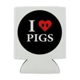 thumbnail image 2 of I Love Pigs Heart Snout Can Cooler - Drink Sleeve Hugger Collapsible Insulator - Beverage Insulated Holder, 2 of 3