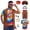 Multicolor-7pcs, variant on MYATED Hippie Costume for Men 60s 70s Hippie Outfits Tie Dye shirt Fringe Vest with Accessories Set Hippy Halloween Costume(Multicolor-5pcs,XL)