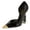 Black, variant on FSJ Women Elegant Cap Pointed Closed Toe D'Orsay Rhinestone Chunky High Heels Slip On Pumps Wedding Dress Slide Shoes Size 8 Black