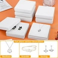 thumbnail image 3 of Triani 12Pcs Jewelry Gift Boxes with Cotton Filled 3.5x3.5x1 Inch Ring Necklace Earring Boxes Square Cardboard Jewelry Gift Box(White), 3 of 5
