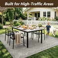thumbnail image 3 of SIXHOME Outdoor Rugs 8'x10' Patio Rug Boho Geometric Indoor Outdoor Rugs Polypropylene Washable Non Shedding, Easy Clean, Waterproof, Durable Outdoor Carpet for Porch Balcony Deck Neutral Gray, 3 of 8